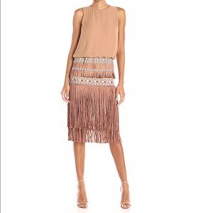 BNWT Fringed Dress w Handmade Embellishments